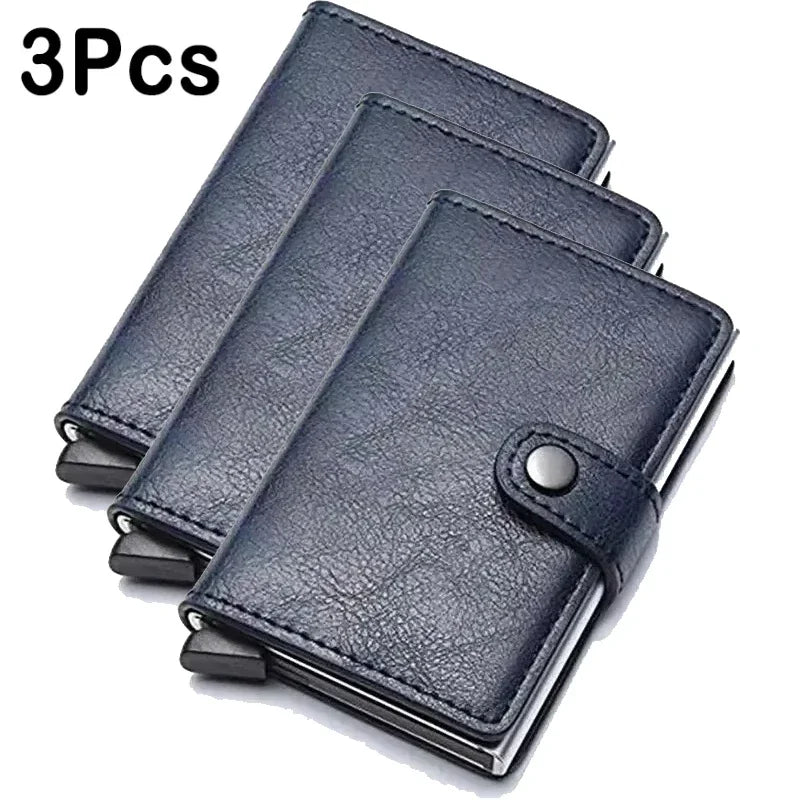 Rfid Aluminum Men Wallet Card Holder Purse Carbon Fiber Men Business