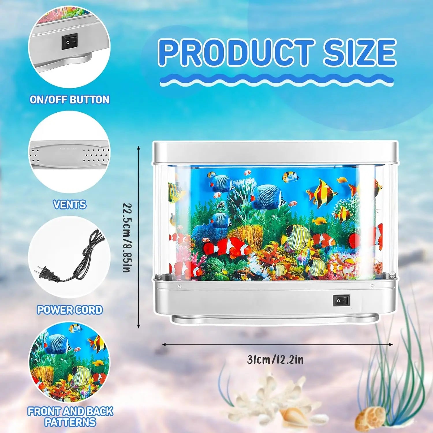 Desktop Aquarium Fish Tank Decorative Light Usb Dynamic Fish Tank Decorative Lig - View 4