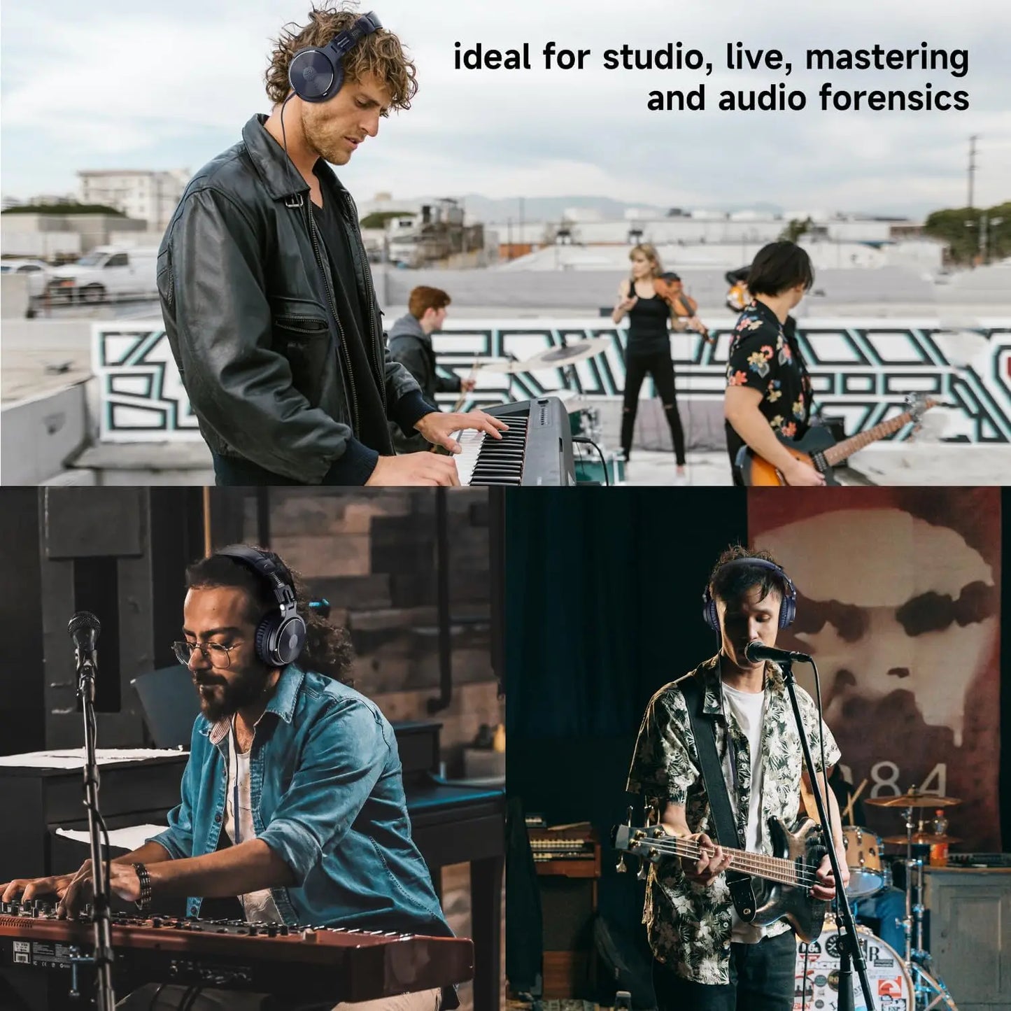 Oneodio Pro 10 DJ Headphones - Studio Monitor Over Ear Wired HiFi - Additional Angle