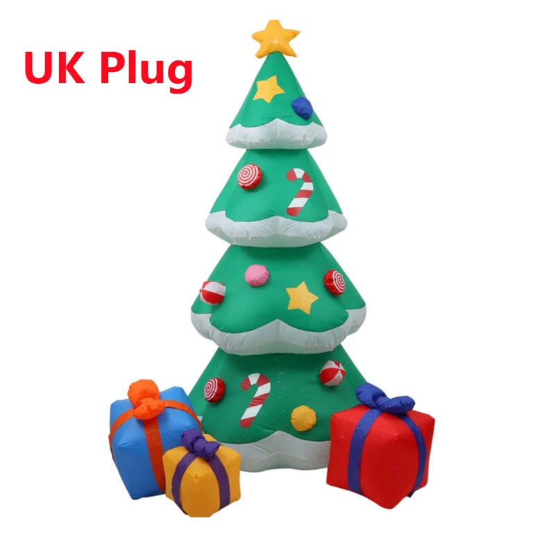 2.1M/7FT Christmas Inflatable Xmas Tree With LED Lights Outdoor Orname - Full Setup View