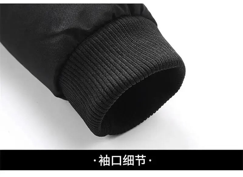 Men's Lightweight Warm Jacket Standing Collar Casual Horizontal Stripe down Winter Outerwear Windbre - Gallery image 18