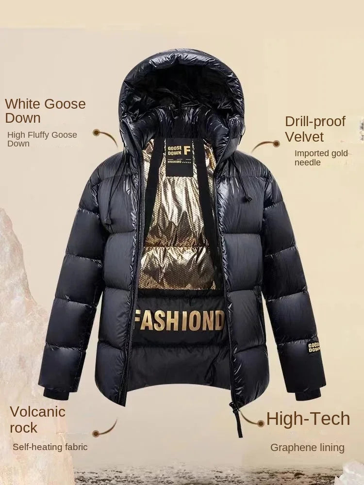 Down Jacket Men Waterproof - Luxury Hooded Goose Feather Puffer - Product Details