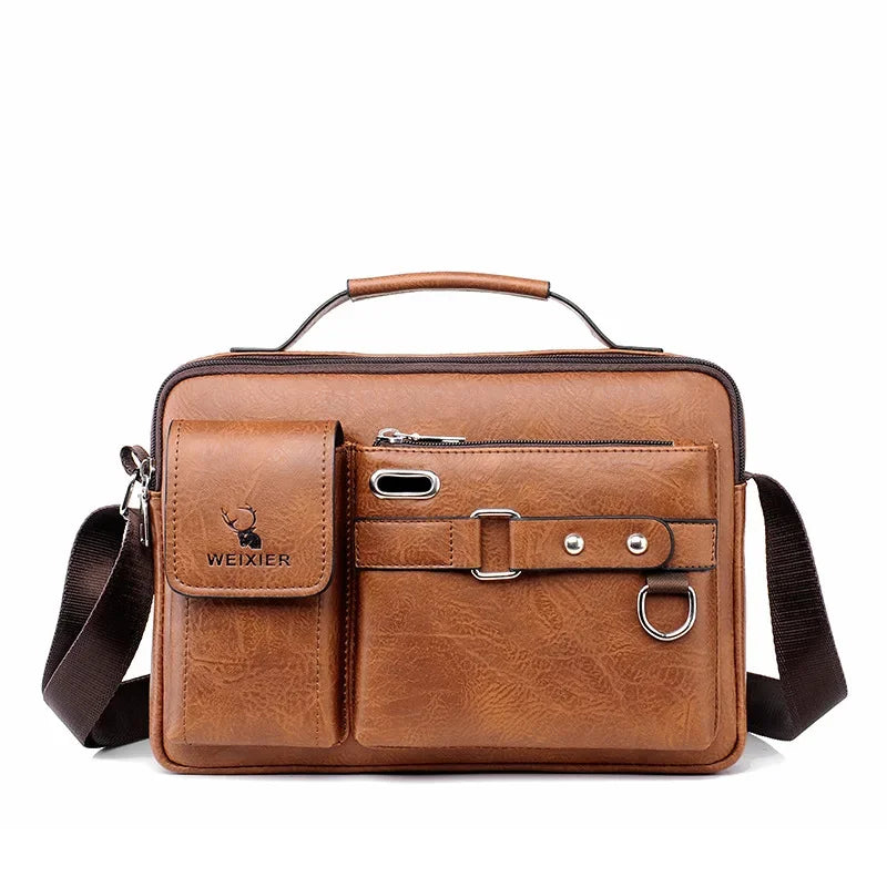 2024 New Men Shoulder Bag for 10.4" Ipad PU Leather Business