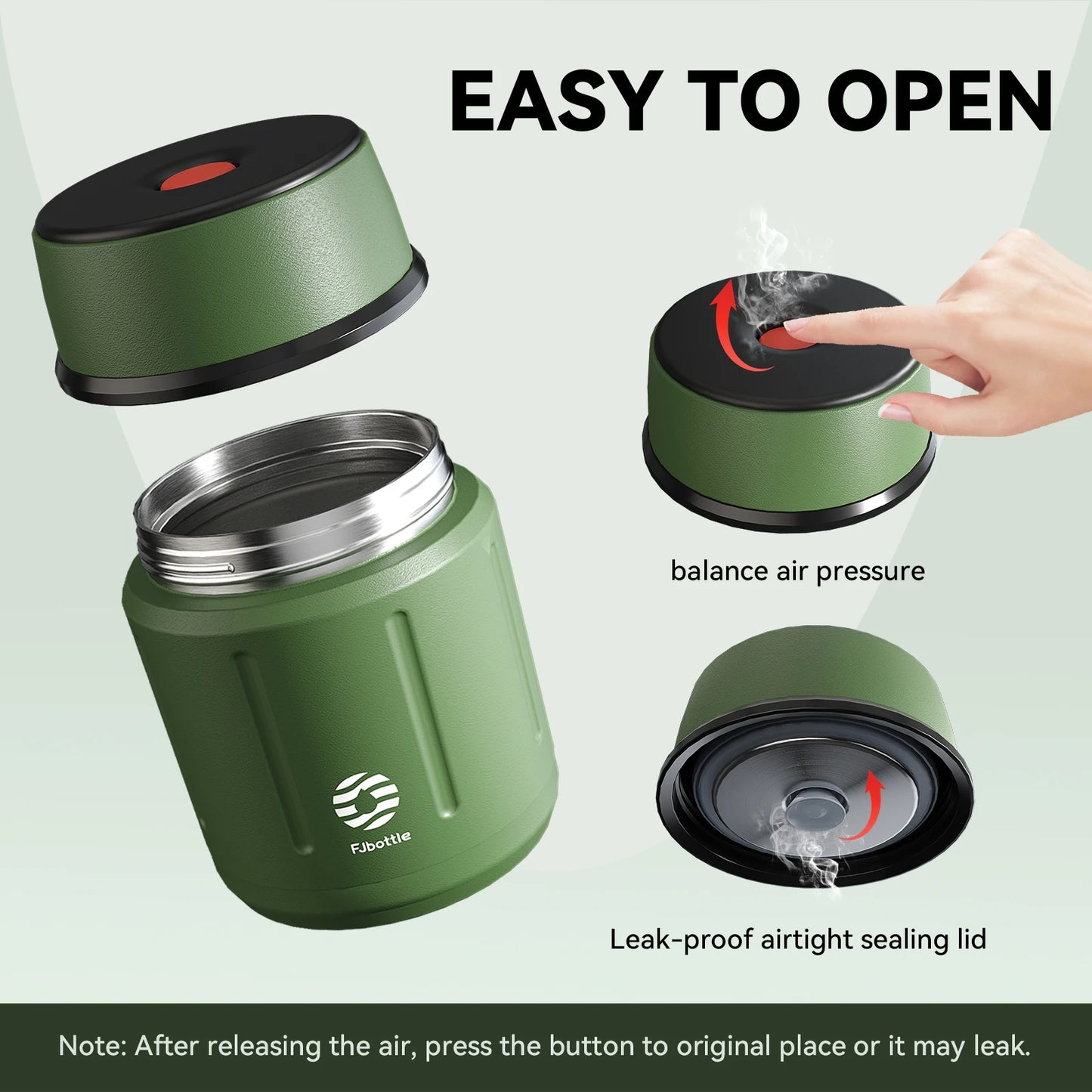 FEIJIAN 500ml Food Thermos, 316 Stainless Steel Vacuum Insulated