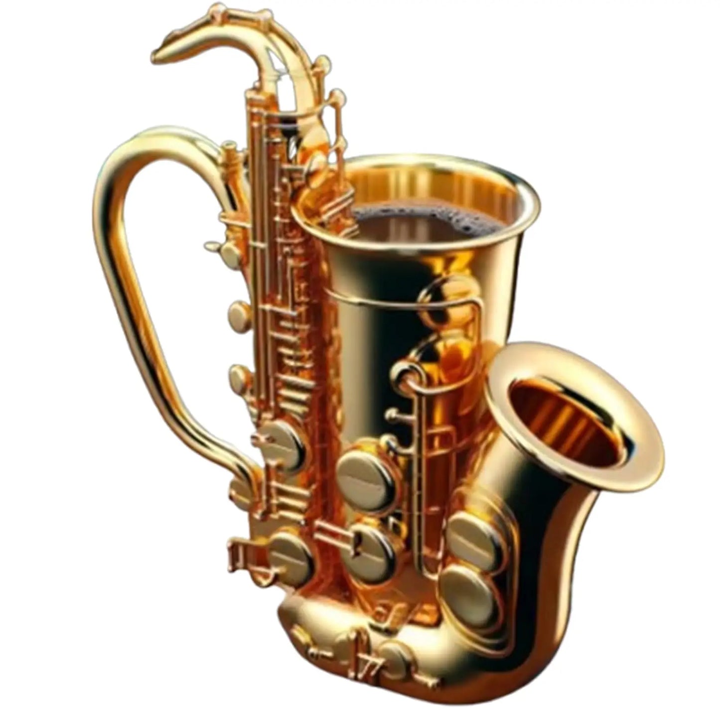 Musical Note Coffee Mug - Novelty Ceramic Cup | Music Gift - Close-up View