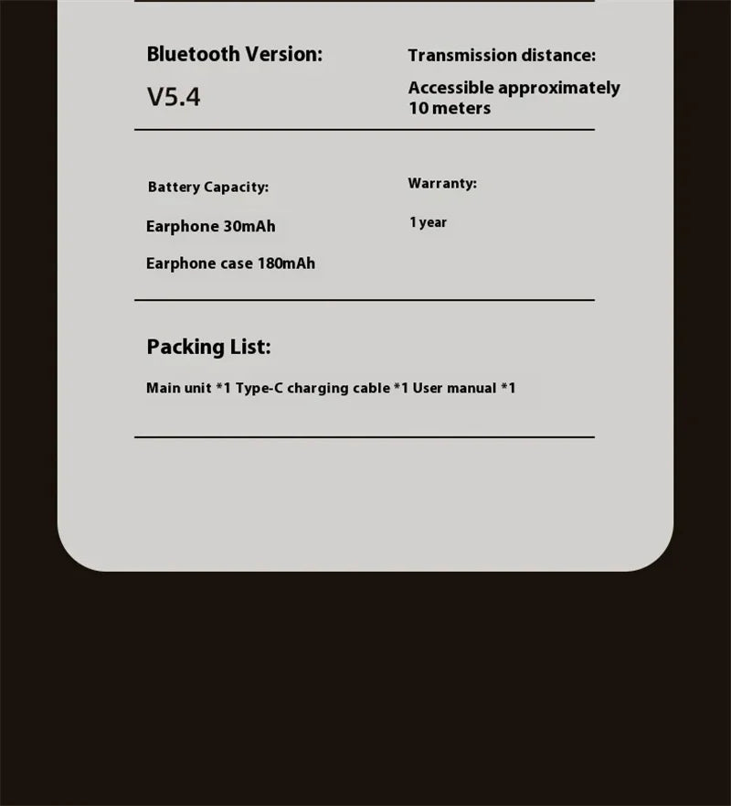 YAMAHA New Wireless Bluetooth Earphones Digital Display Call