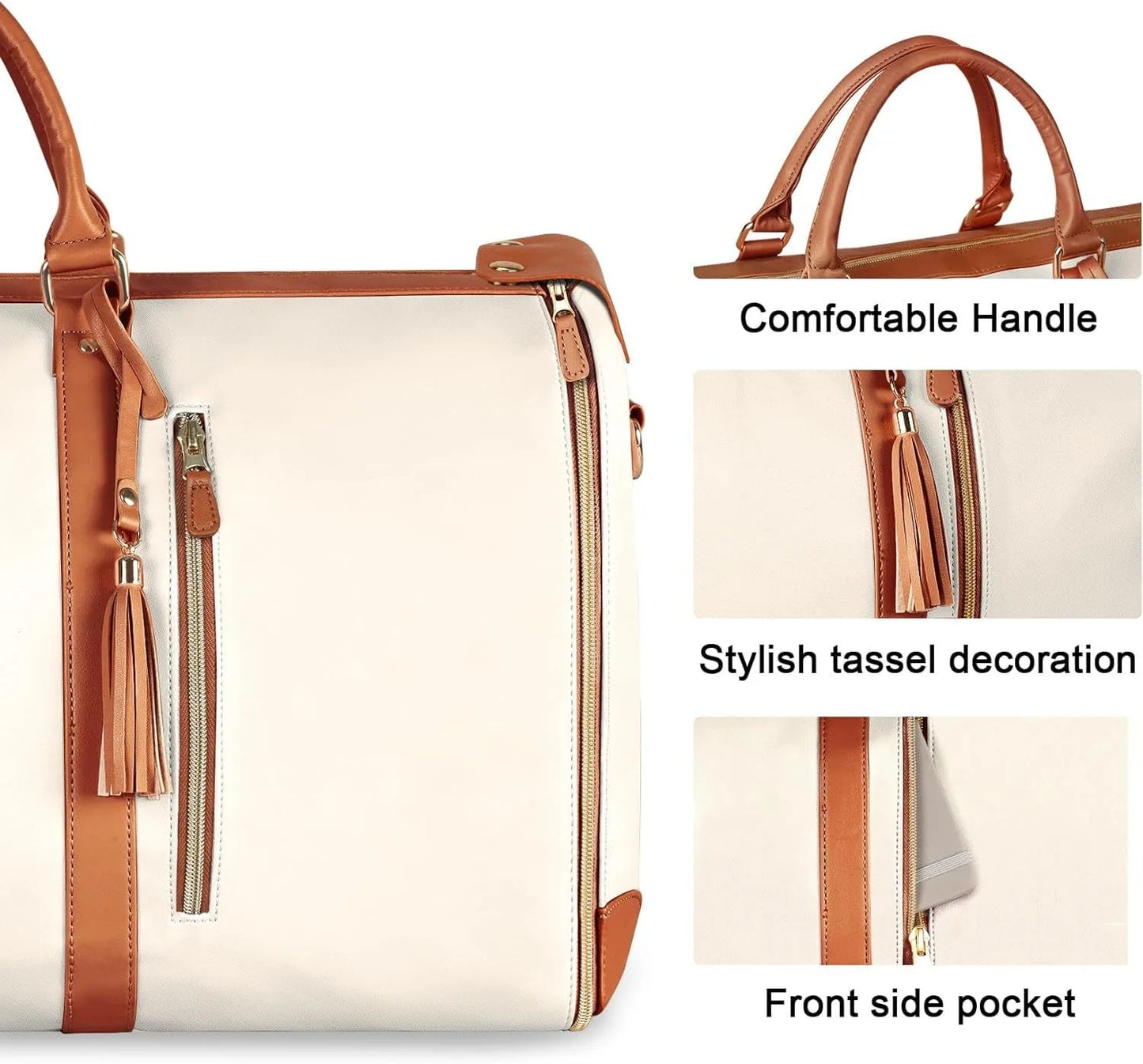 Large Capacity Travel Duffle Bag Women's Handbag Foldable Suit Bag