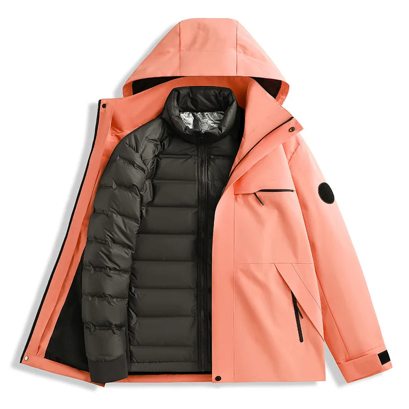 Neutral New Down Jacket 3-in-1 Adventure Thickened Warm Windbreaker Casual Travel Cold Protection Au - Gallery image 13