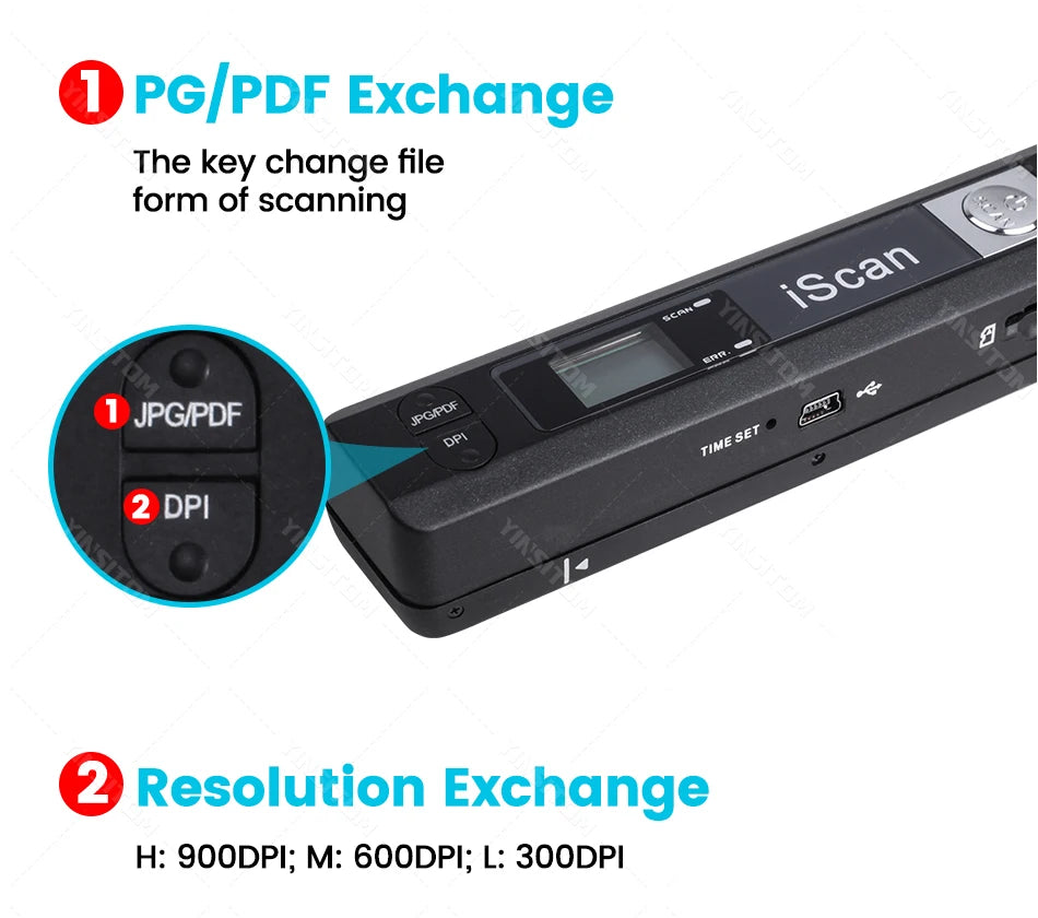 Portable Document Scanner A4 - 900DPI Handheld | iScan01 - Product Image 12