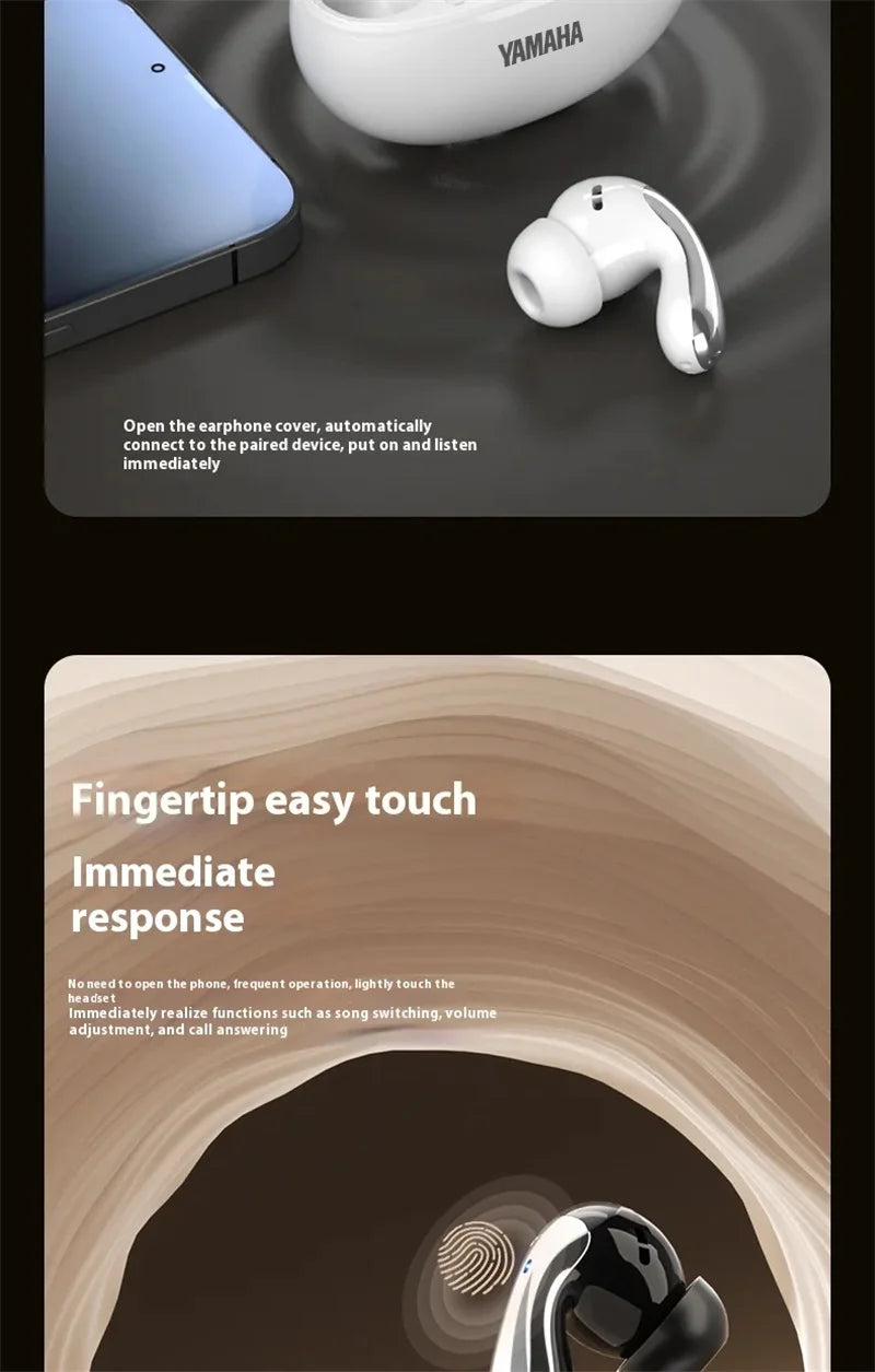YAMAHA New Wireless Bluetooth Earphones Digital Display Call