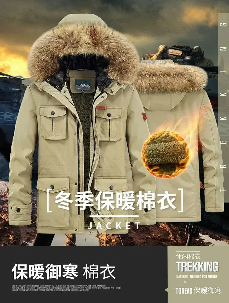 Plus Size 8XL Men Parkas Hooded - Thick Warm Winter Jacket Coat - Features and Specifications