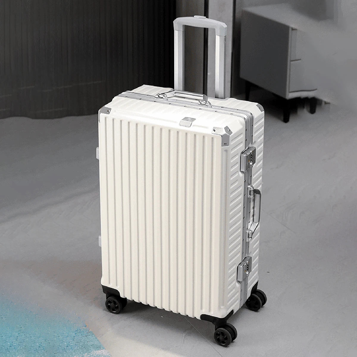 Trolley Luggage 20 24 26 28 Inch Aluminum Frame Rolling Luggage Case USB Travel Suitcase on Wheels C - Gallery image 26