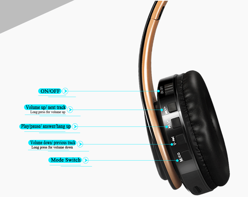 HIFI Bluetooth Earphones - FM SD Card Music Stereo Headset Xiaomi - Product Details