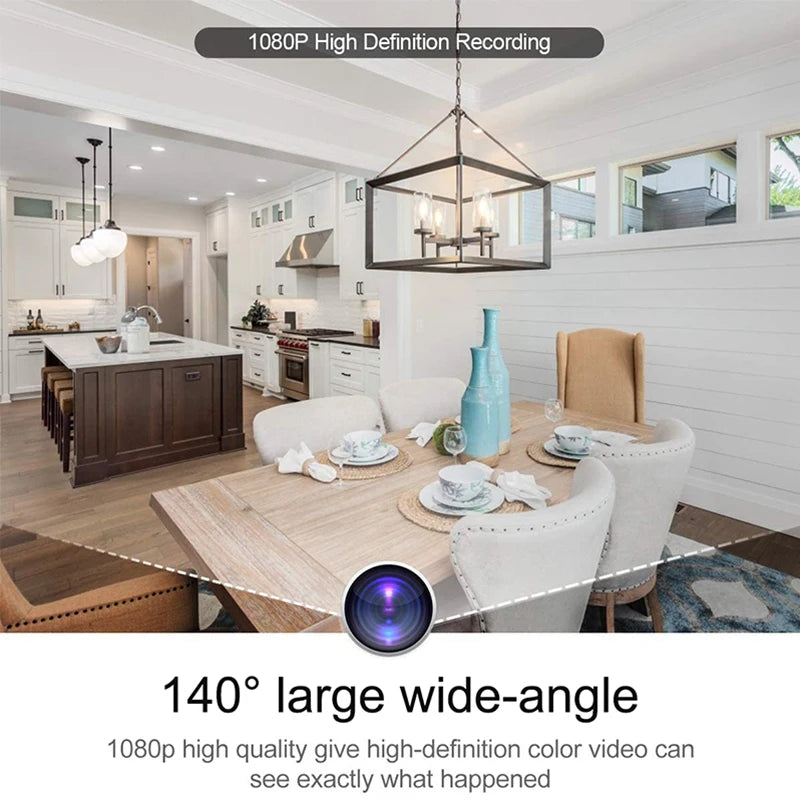 Full HD 1080P Alarm Clock Mini Camera Wireless Wifi Control IR Night