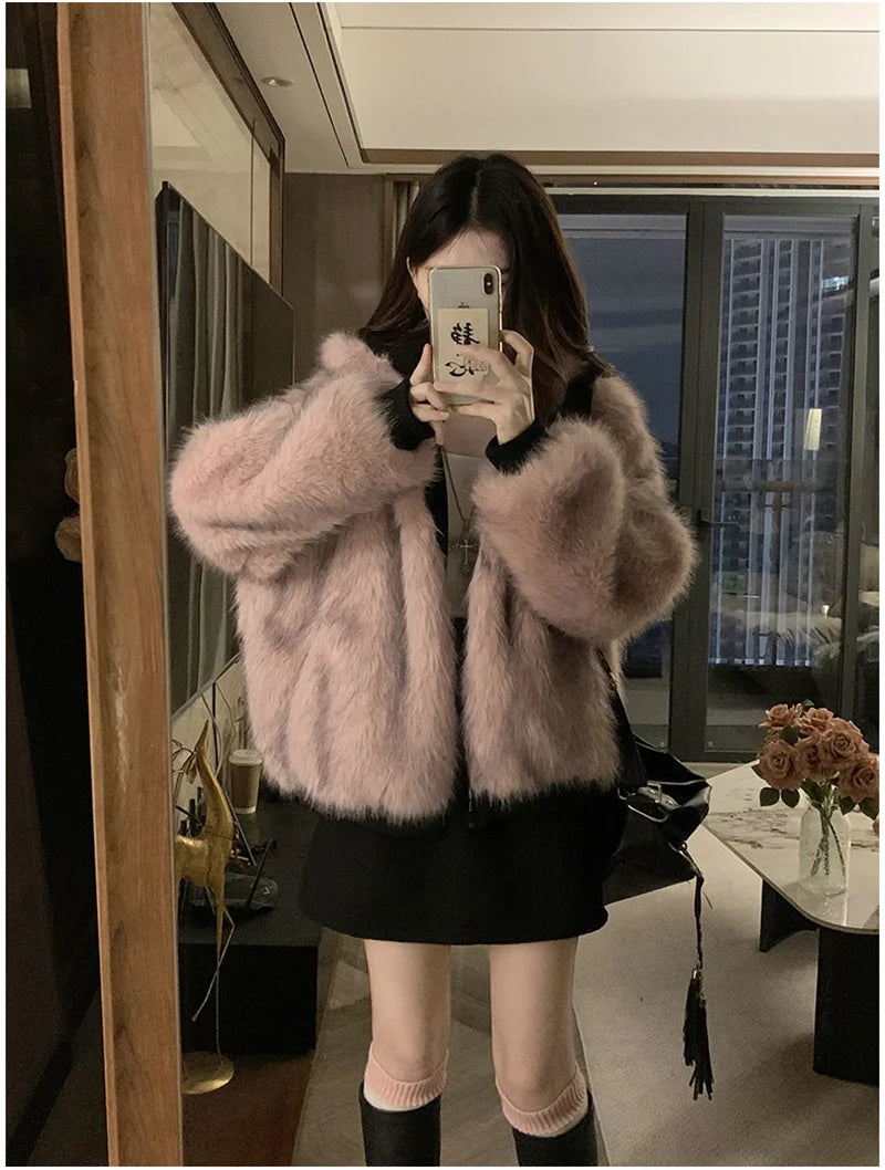 Double Sided Winter Coat Women Clothing Imitation Mink Fur Fur Hooded Cotton Jacket Female Warm Cott - Gallery image 6