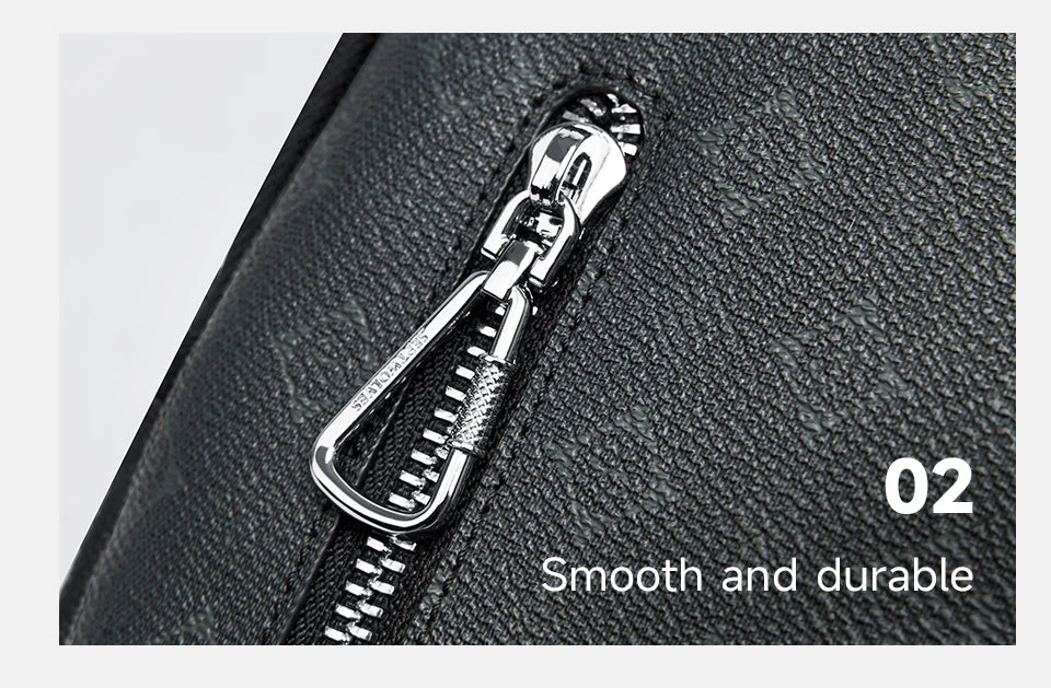 Septwolves Business Thin Printed Leather Crossbody Sling Bag Man