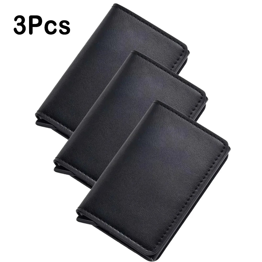 Rfid Aluminum Men Wallet Card Holder Purse Carbon Fiber Men Business