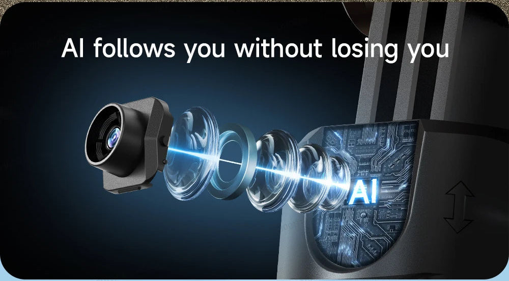 AI Tracking Gimbal - 360° Auto Rotate Selfie Stick | TOKQI - Detail View