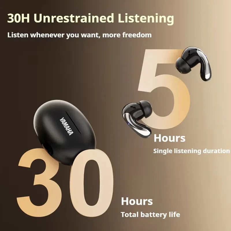 YAMAHA New Wireless Bluetooth Earphones Digital Display Call Intelligent Noise Reduction Stereo Headphones With Lanyard - Usage Context Display