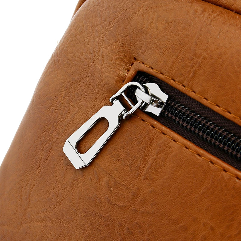 Fashion Men's Shoulder Bag PU Leather Handbag Business Briefcase