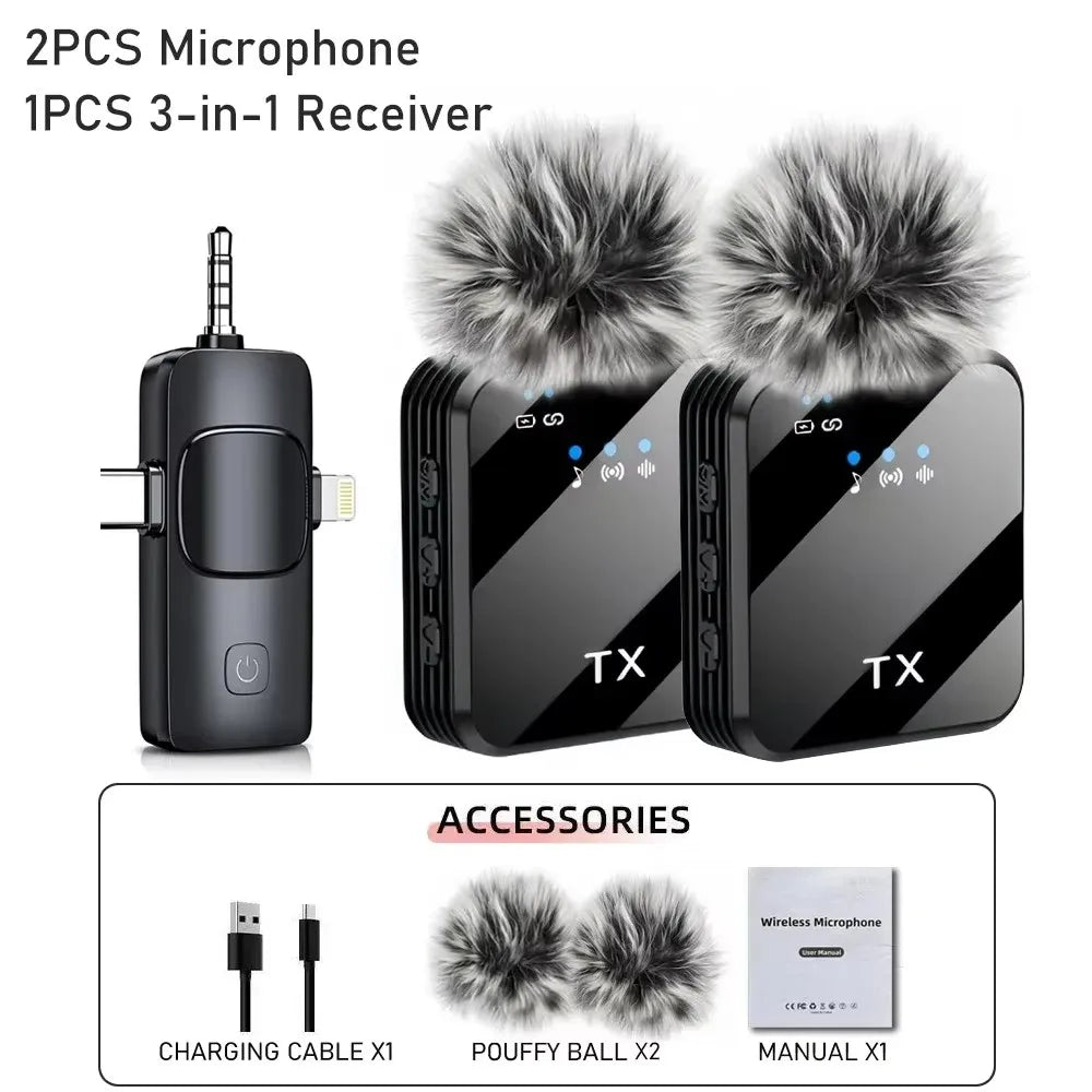 Wireless Lavalier Microphone for Camera,iPhone,Android,Microphone Reverb Sound Video Recording Podcast Noise Reduction Clip mic - Product Image 13