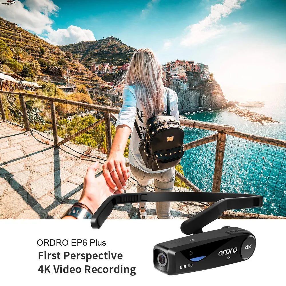 Head Wearable Vlog Camera for YouTube Video, Ordro EP6 PLUS FPV WiFi