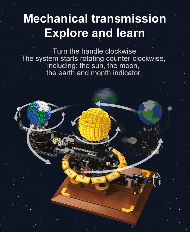 Cada 865PCS City Solar System Earth and Sun Clock Building Blocks Science Experiment Education Brick - Gallery image 11