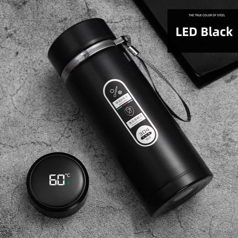 500ML-1Liter Stainless Steel Thermos Bottle with LED Temperature