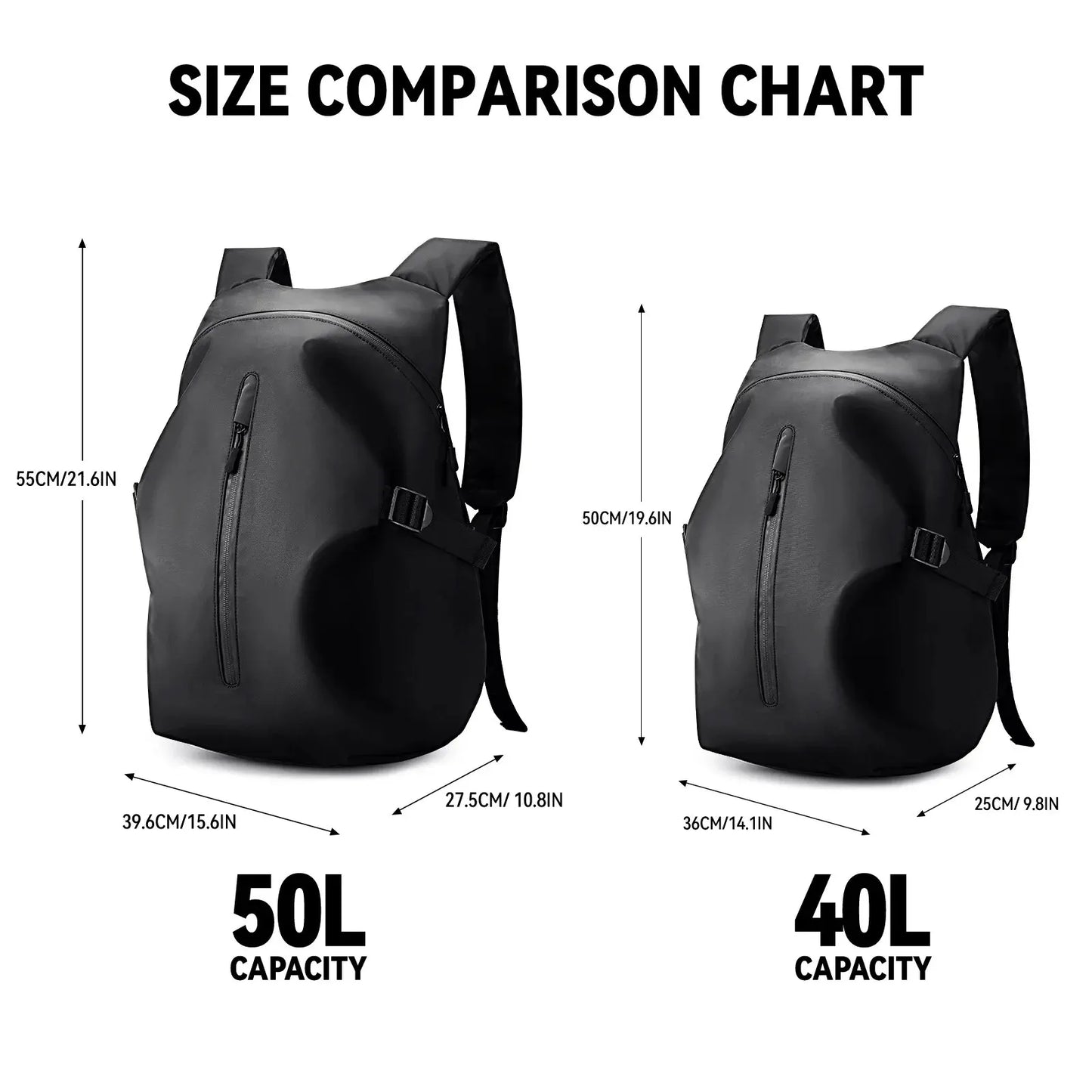 Likros Motorcycle Backpack Waterproof Foldable Helmet Backpack Men Travel Backpa - Side View