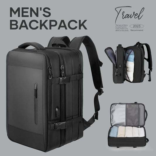 Likros Men Backpack Business Travel Backpack Carry on Waterproof Expandable Back - Main View