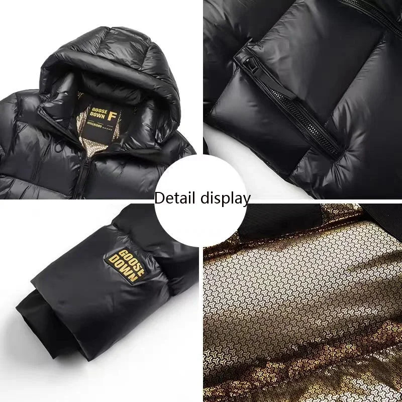 Down Jacket Men Waterproof - Luxury Hooded Goose Feather Puffer - Product Details