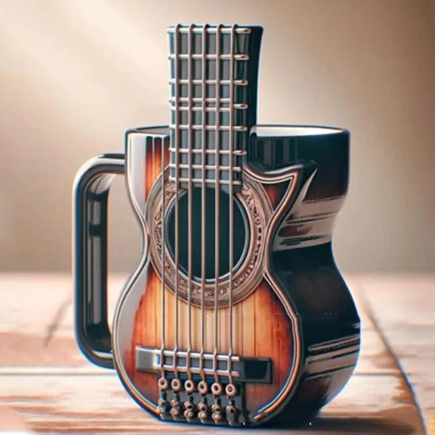 Musical Note Coffee Mug - Novelty Ceramic Cup | Music Gift - Detail View