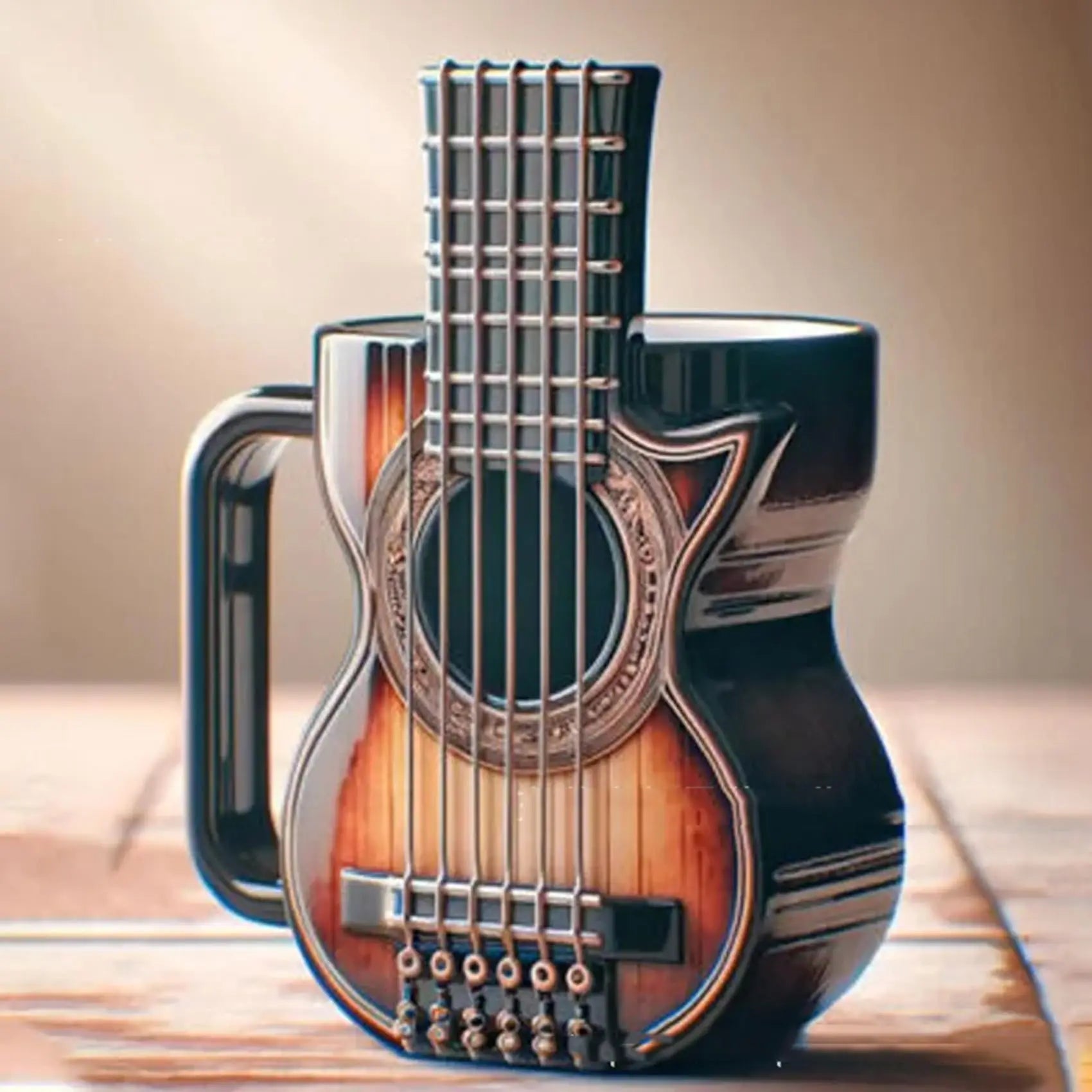 Musical Note Coffee Mug - Novelty Ceramic Cup | Music Gift - Detail View