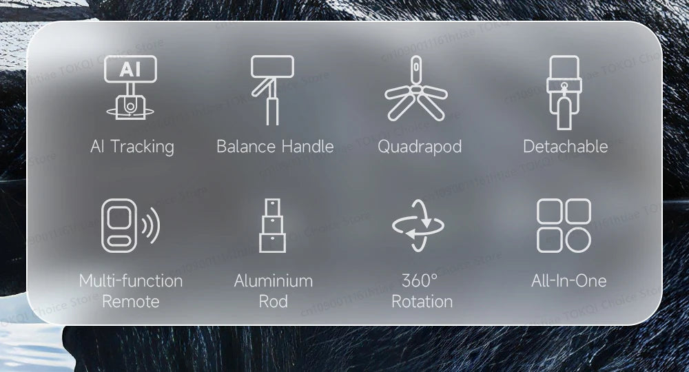 AI Tracking Gimbal - 360° Auto Rotate Selfie Stick | TOKQI - View 11