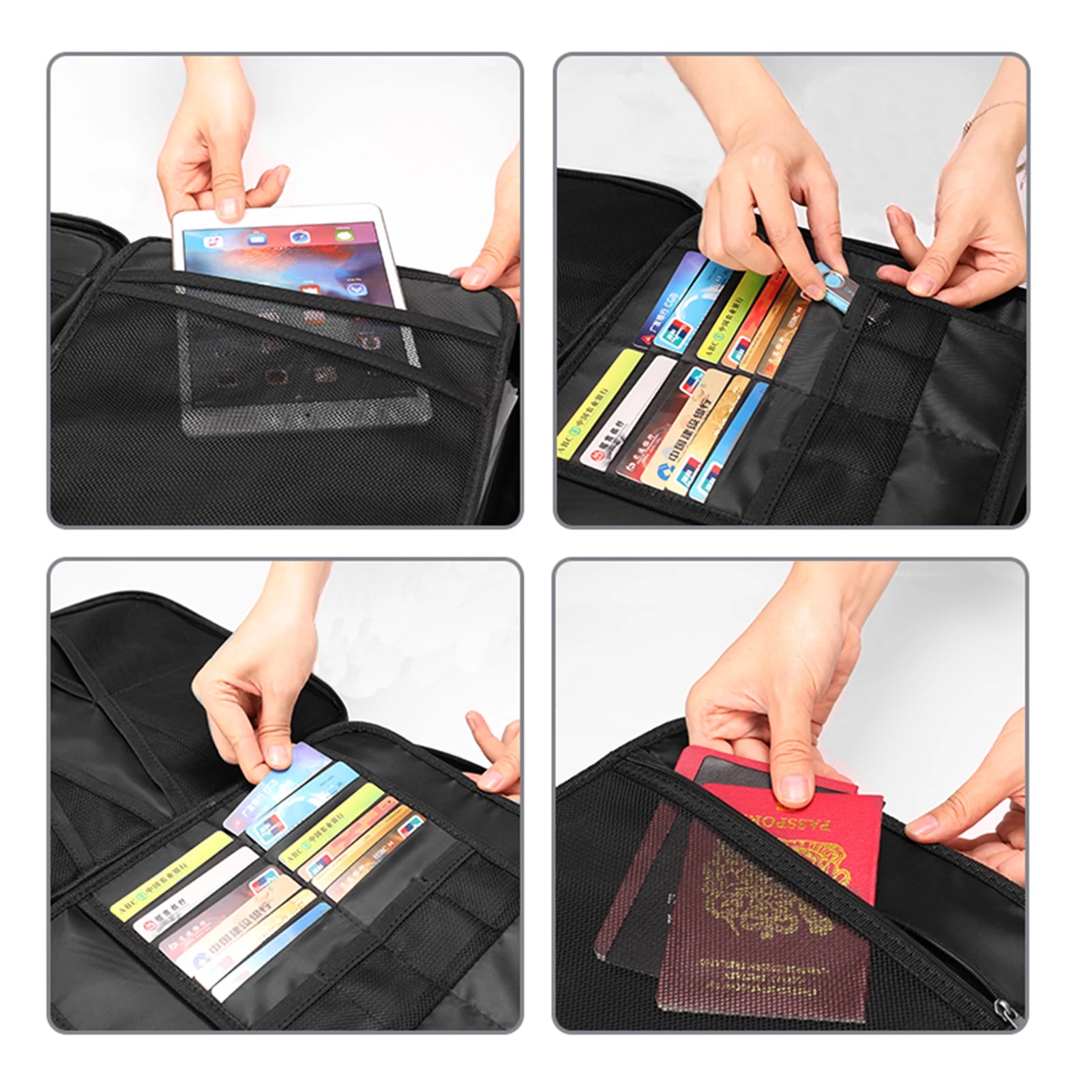 Fireproof Document Bag with Lock Zipper Closure Fire & Water Resistant Money Bag Storage Pouch Organ - Gallery image 11