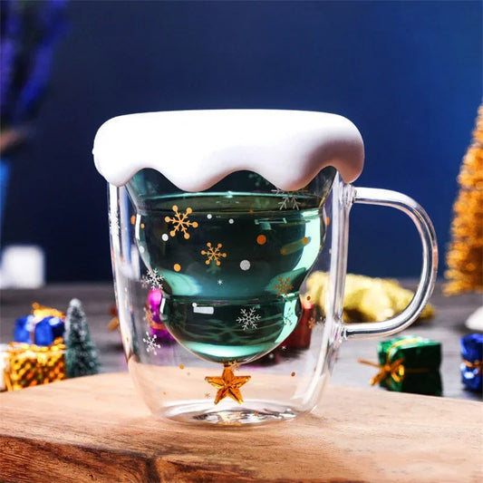 Christmas Gift 300ml Christmas Tree Glass Cup Creative Heat-Resistant  - Main View