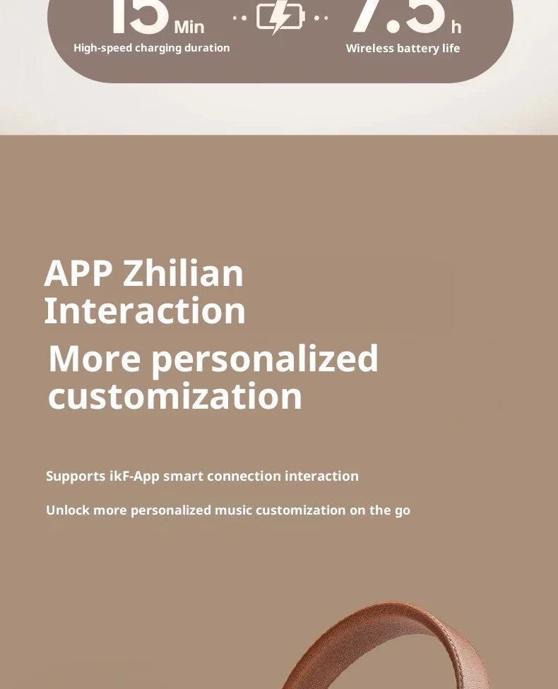 IKF R2 Retro Wireless Headphones Stereo Bass Sport Noise Reduction