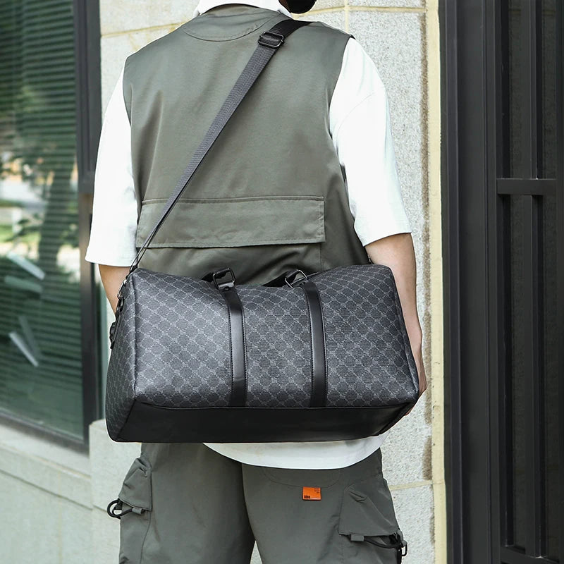 Men’s Black Traveling Bag Large Capacity Business Travel Luggage Bag