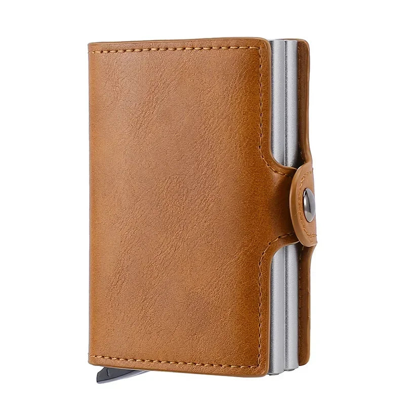 Double Layer Anti-Theft Card Case with RFID Blocking - Carbon Fiber