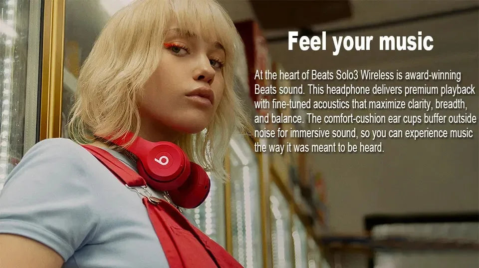 brand Beats SOLO3 Bluetooth Headset Wireless Headphone 360Degree Surround HIFI Sound Music Gaming He - Gallery image 9