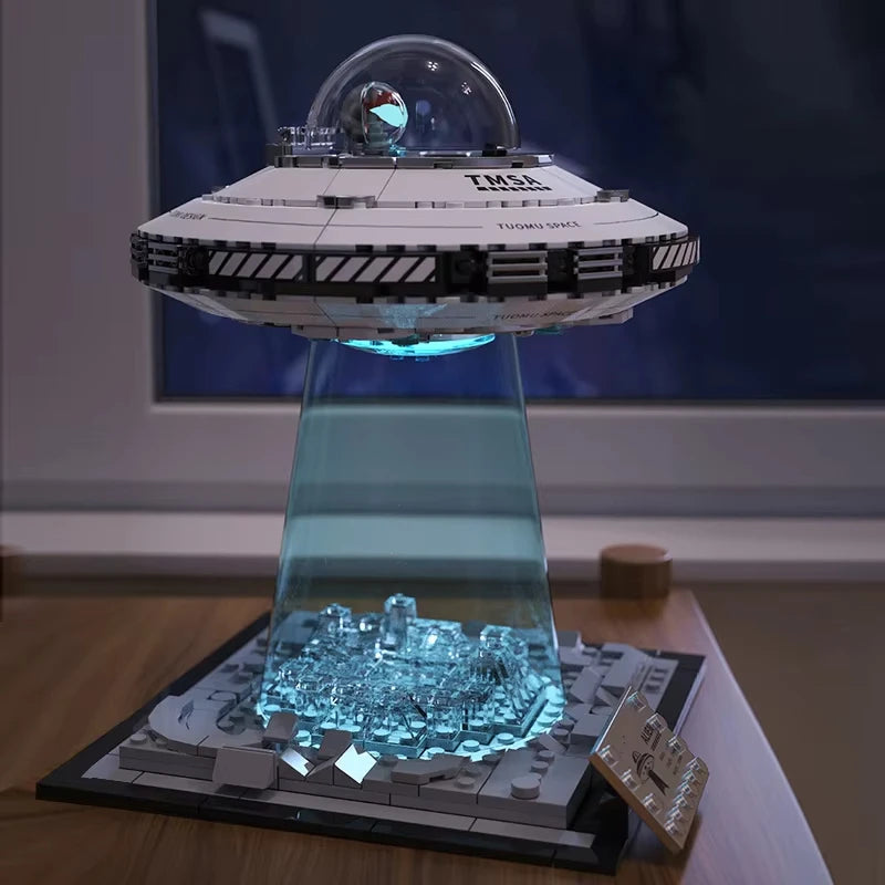 Hot 601pcs MOC Technical Space UFO Spaceship Building Blocks Spacecraft Bricks Model Assembling DIY  - Additional view