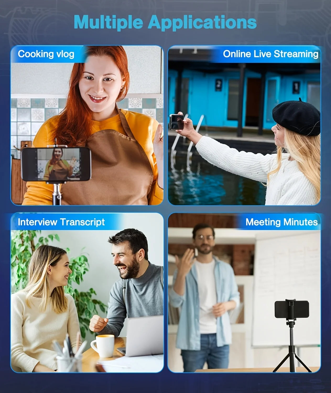 Professional Wireless Lavalier Microphone System with Intelligent Noise Cancellation Lapel Mic For Vlog&Interviews&Conferences - Product Image 11