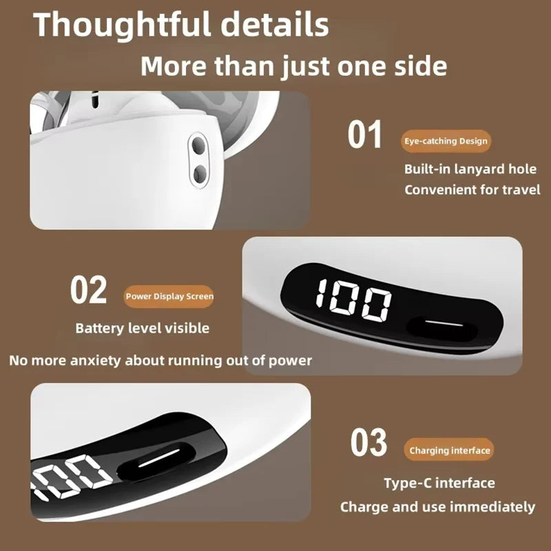 YAMAHA New Wireless Bluetooth Earphones Digital Display Call