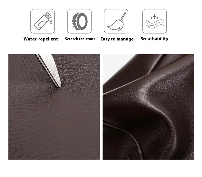 PU Leather Crossbody Bag for Men - Square Sling Shoulder Bag with