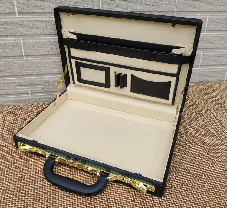 Black Leather Messenger Bag Box - 14-18 Inch Computer Briefcase - Product Details