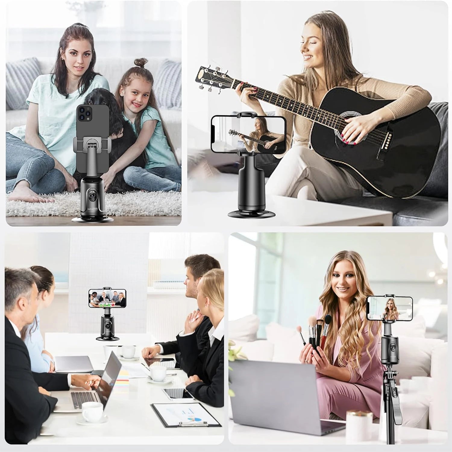 AI Auto Tracking Phone Holder - 360° Smart Selfie Tripod - View 6