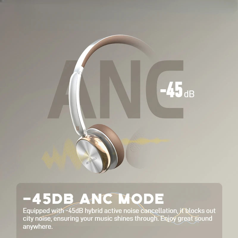Sansui DT11 ANC Wireless Bluetooth 5.4 Headphone -45dB Active Noise