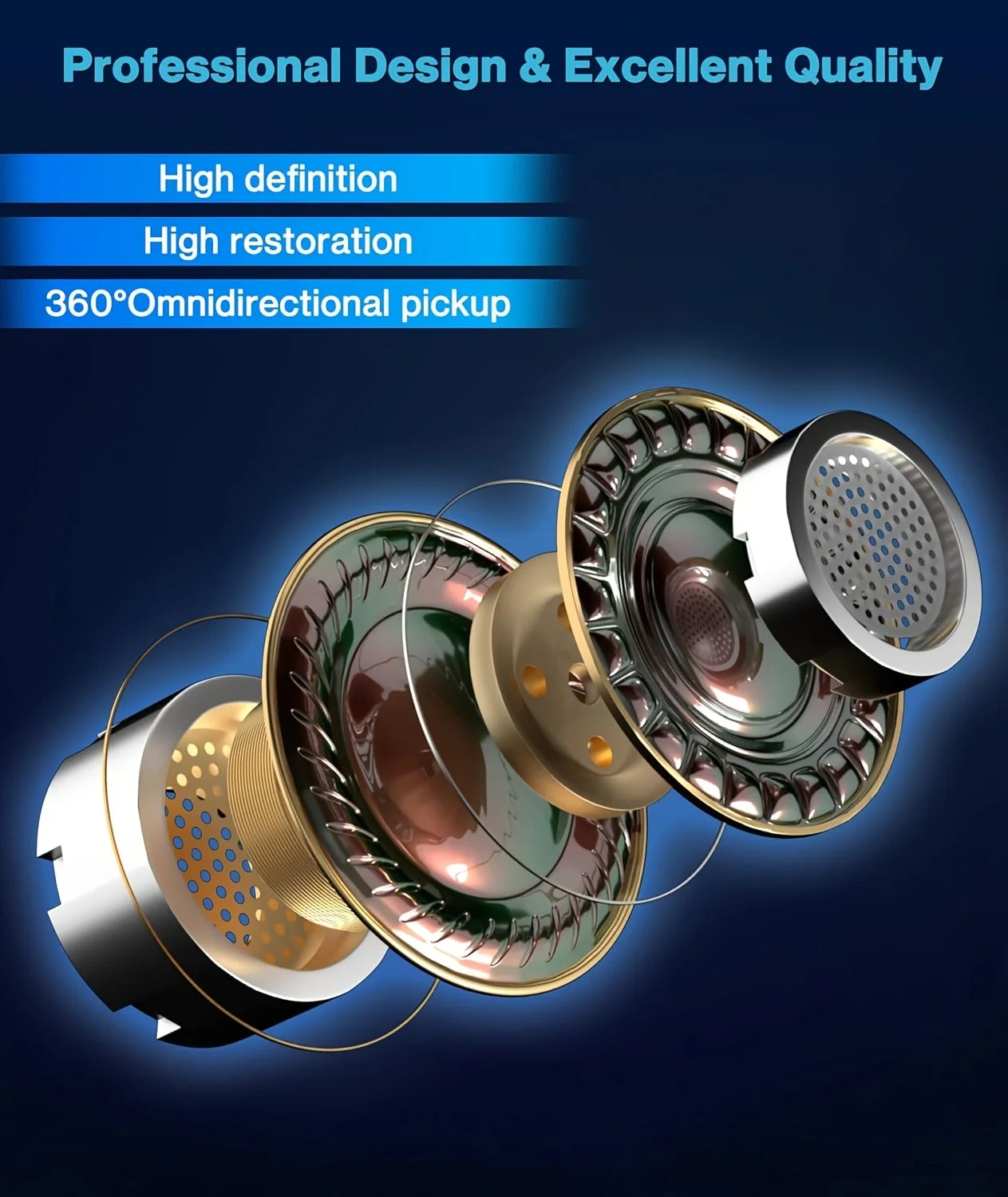 Professional Wireless Lavalier Microphone System with Intelligent Noise Cancellation Lapel Mic For Vlog&Interviews&Conferences - Features Highlight