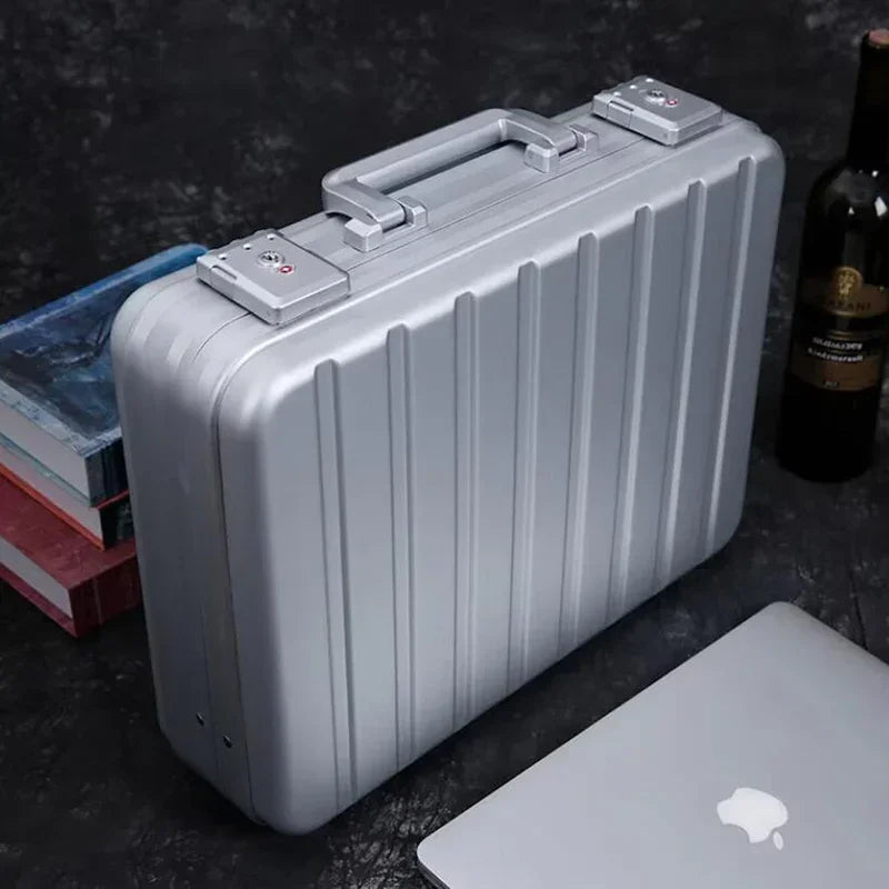 13”15 Inch New Aluminum Briefcase Toolbox Laptop case Business Box With Lock - Usage Context Display