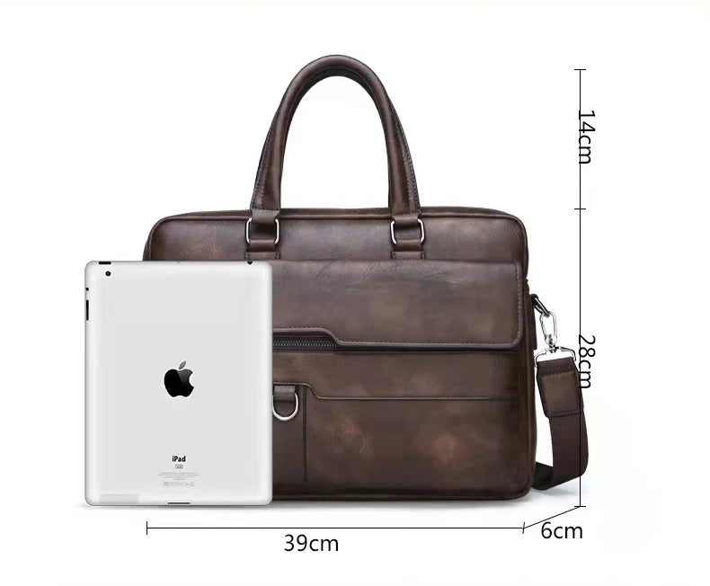 Luxury Brand Business Briefcase Men Leather Handbag For Man
